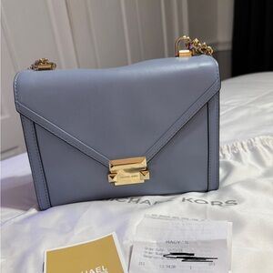 Michael Kors Lavender Crossbody Bag with Gold Accents